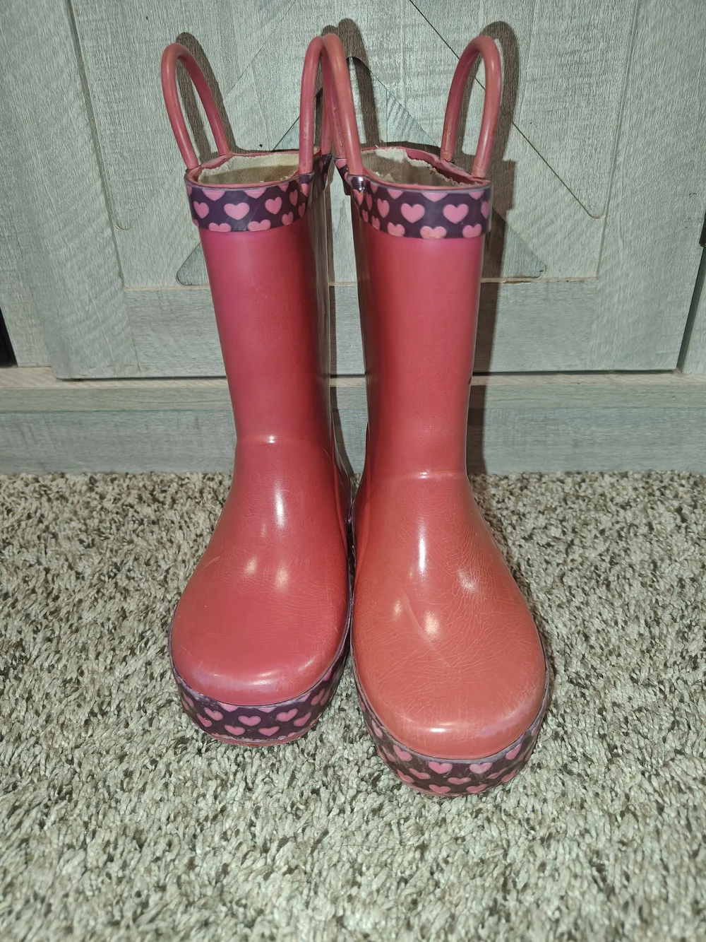 Western Chief Hello Kitty Rain Boots Hearts Toddler Size 7/8